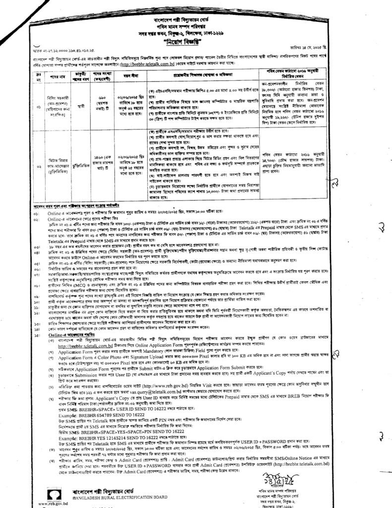 Polli Biddut Job Circular 2025